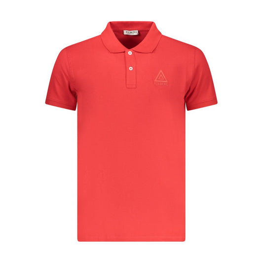 Polo Shirt by Iceberg for men in polyamide cotton red presents a sleek silhouette, featuring a refined and for a sleek finish.