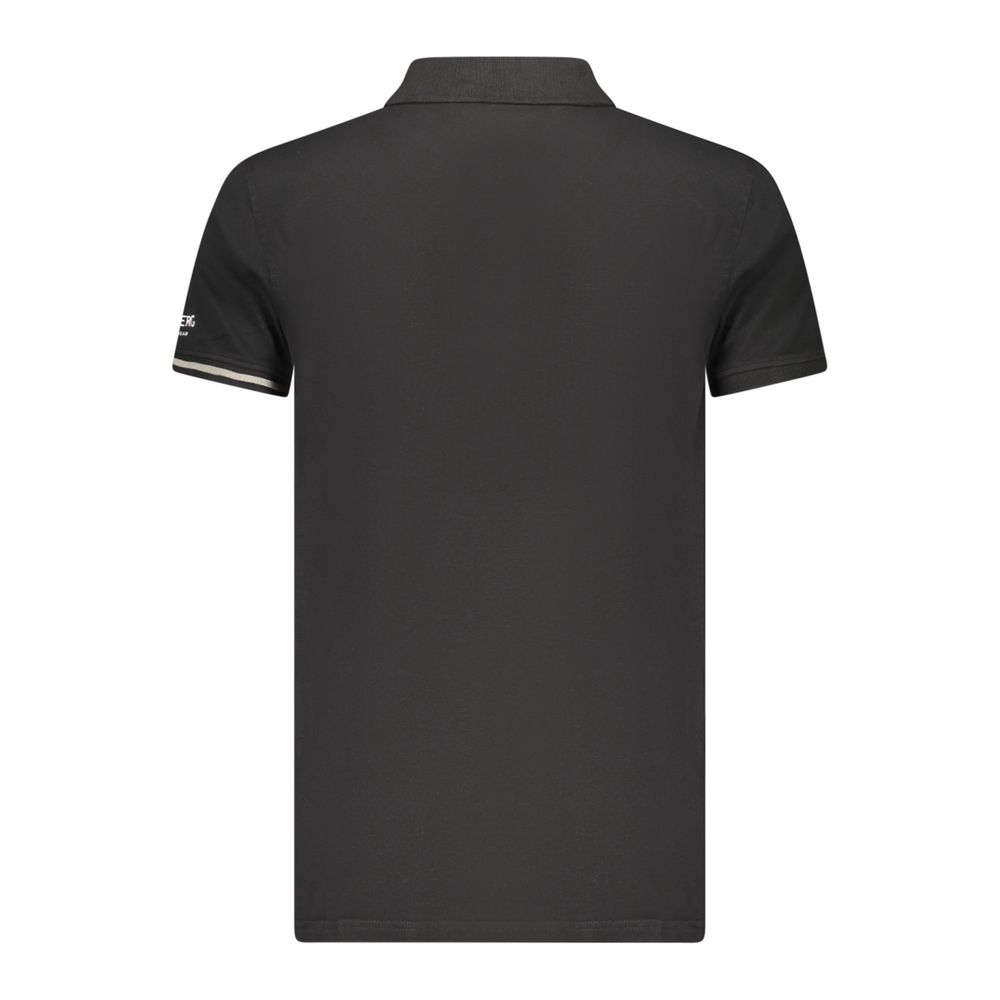 Iceberg Men's Stretch Cotton Polo Shirt - Black Print