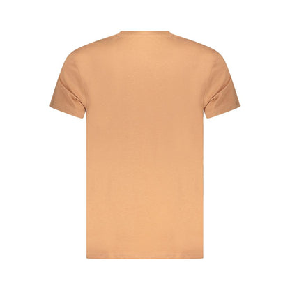 T-Shirt by Iceberg for men in cotton brown & print showcases a dramatic silhouette, elegantly detailed with a dramatic crew neckline and for a truly dramatic finish.