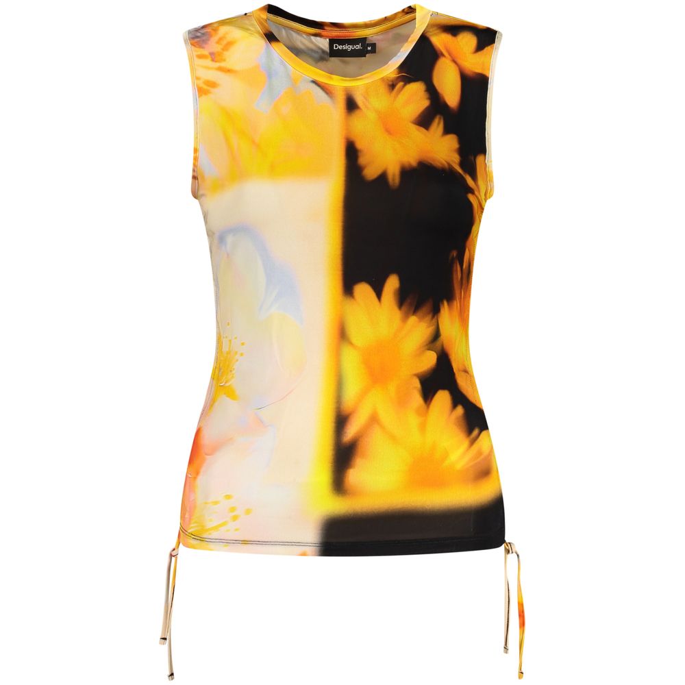 Tank Top by Desigual for women in elastane orange showcases a sumptuous silhouette, artfully detailed with a sumptuous crew neckline and sleeveless for a truly sumptuous finish.