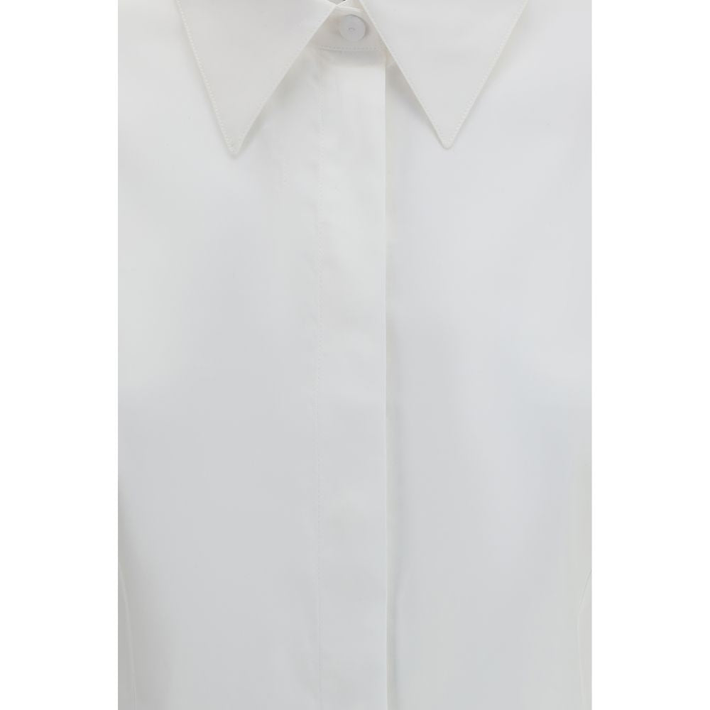 Dress Shirt by Gabriela Hearst for women in cotton white showcases a sleek silhouette, elegantly detailed with a sleek and for a sleek finish.
