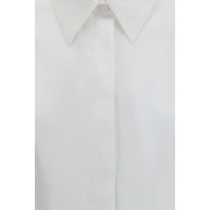 Dress Shirt by Gabriela Hearst for women in cotton white showcases a sleek silhouette, elegantly detailed with a sleek and for a sleek finish.