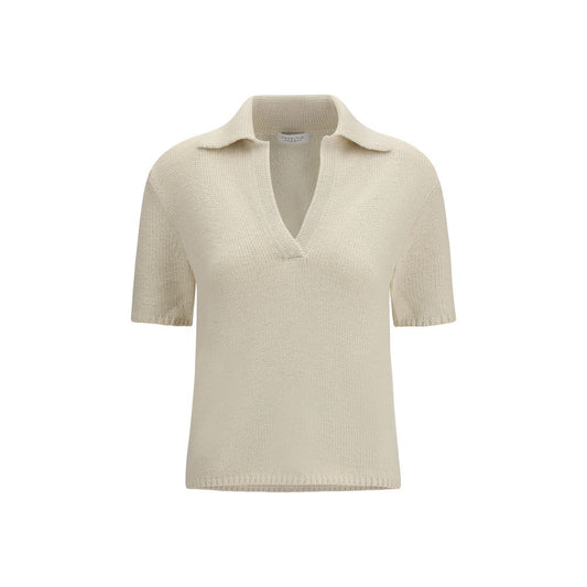 Polo Shirt by Gabriela Hearst for women in cashmere & capra leather beige features a eye catching silhouette, showcasing a refined and for a eye catching finish.