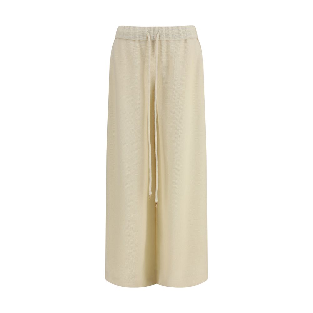 Casual Pants by Gabriela Hearst for women in alpaca wool beige presents a tailored silhouette, showcasing a tailored straight-leg, regular-fit & wide and long cut with a refined for a truly tailored aesthetic.