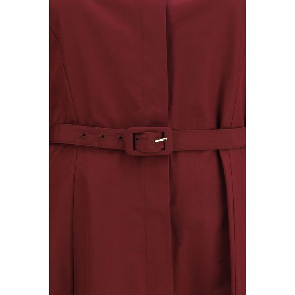Dress by Gabriela Hearst for women in cotton bordeaux features a dramatic silhouette, showcasing an elegant and that flows into a dramatic maxi long.