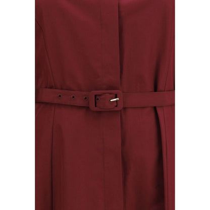 Dress by Gabriela Hearst for women in cotton bordeaux features a dramatic silhouette, showcasing an elegant and that flows into a dramatic maxi long.