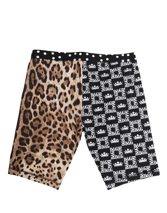 Dolce & Gabbana Men's Stretch Nylon Activewear Shorts - Multicolor Patterned
