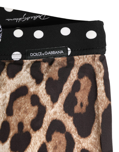 Dolce & Gabbana Men's Stretch Nylon Activewear Shorts - Multicolor Patterned