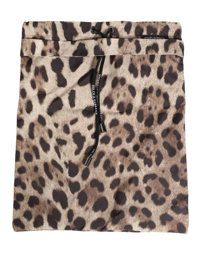 Dolce & Gabbana Men's Stretch Nylon Activewear Shorts - Multicolor Patterned