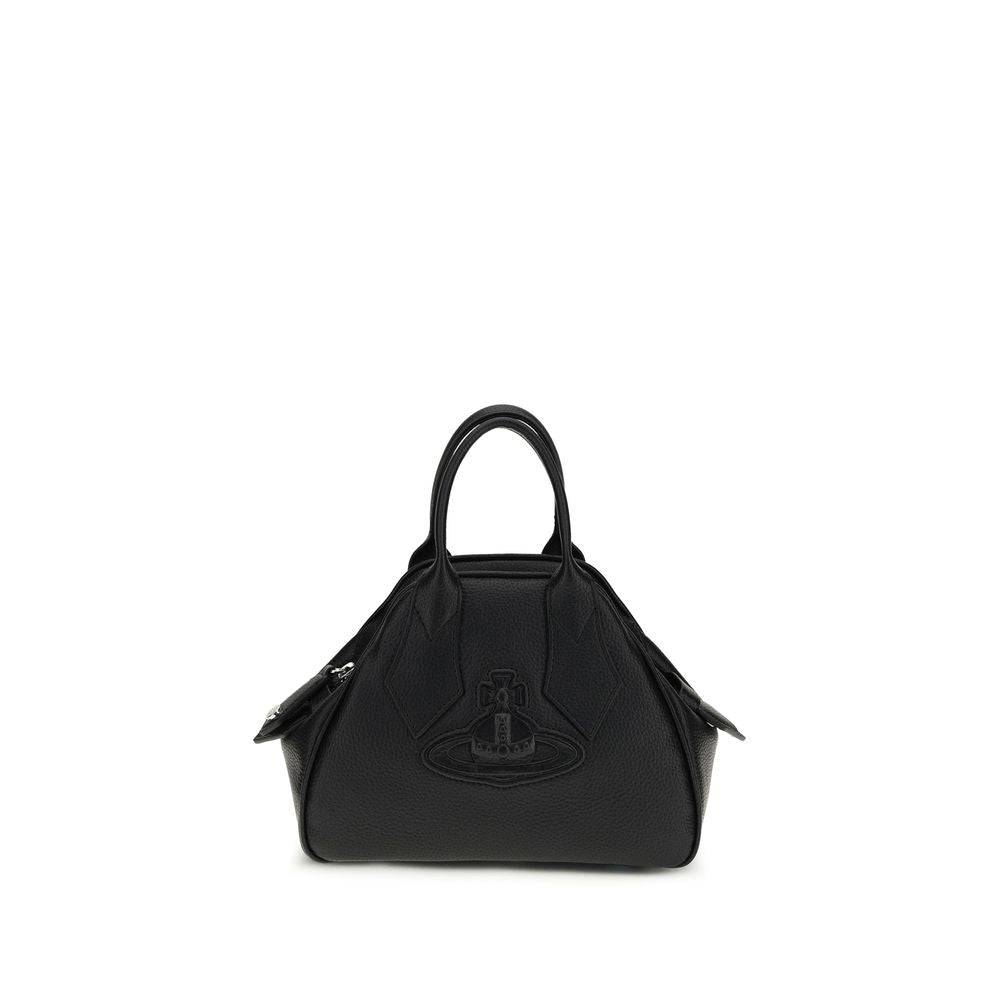 Small Shoulder Bag by Vivienne Westwood for women in bos taurus calf leather black features a distinguished silhouette, showcasing a secure zipper and distinguished with versatile shoulder-strap & handle for a distinguished finish.