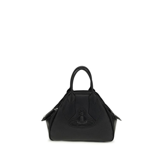 Small Shoulder Bag by Vivienne Westwood for women in bos taurus calf leather black features a distinguished silhouette, showcasing a secure zipper and distinguished with versatile shoulder-strap & handle for a distinguished finish.