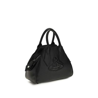 Small Shoulder Bag by Vivienne Westwood for women in bos taurus calf leather black features a effortless sophistication silhouette, secured by a zipper with ample and versatile shoulder-strap & handle for a effortless sophistication finish.