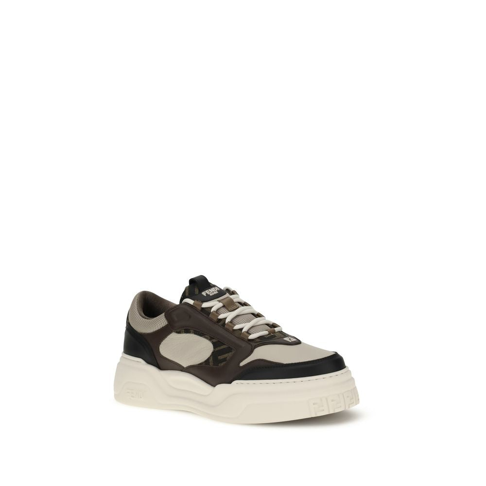Sneakers by Fendi for men in bos taurus calf leather black & jacquard presents a impeccable silhouette as Men's Chunky Bos Taurus Calf Leather Sneakers, expertly defined by a impeccable chunky style for a impeccable, high-fashion look.