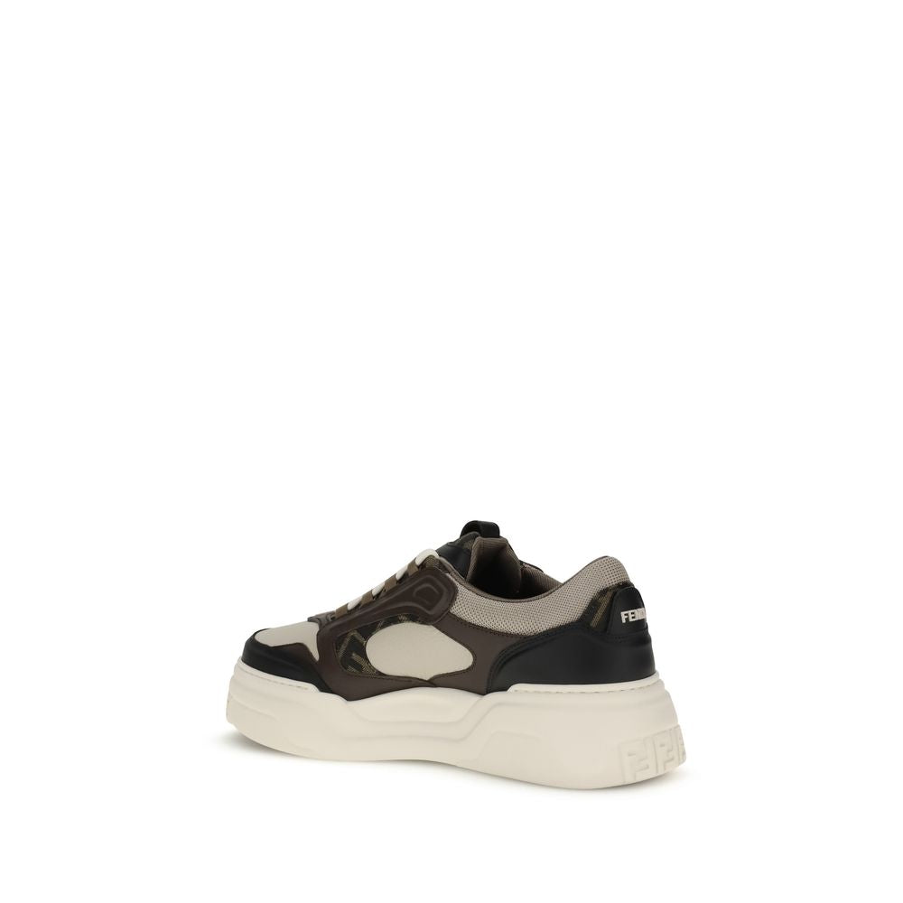 Sneakers by Fendi for men in bos taurus calf leather black & jacquard features a chic design, perfectly showcasing the chic chunky style of this Men's Chunky Bos Taurus Calf Leather Sneakers.