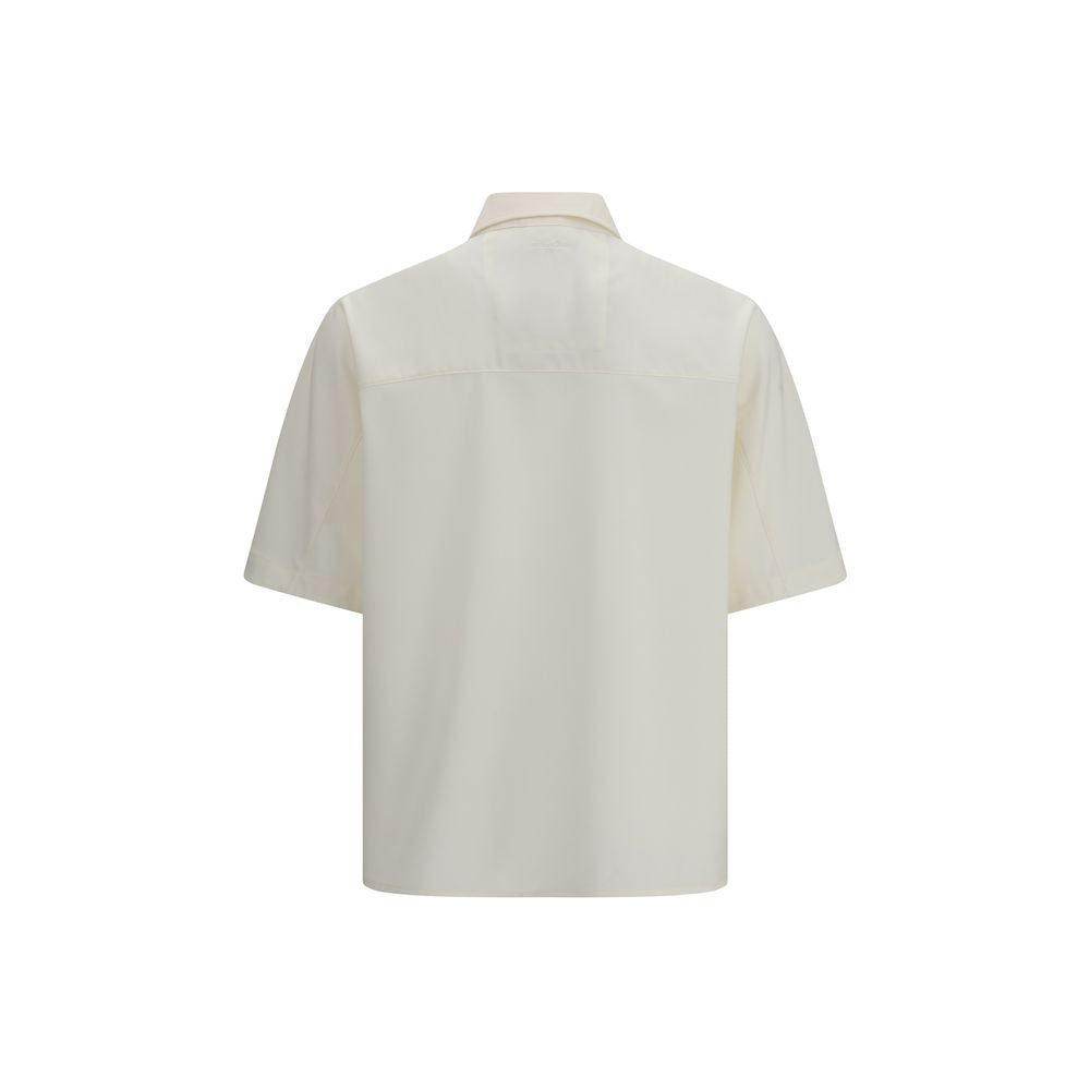 Shirt by LAMINAR for men in wool & polyester beige presents a discerning silhouette, showcasing a sophisticated and for a truly discerning finish.