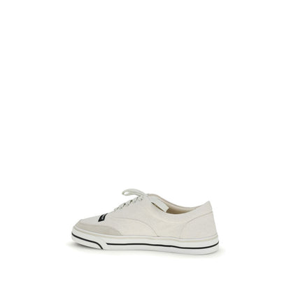 Sneakers by Dolce & Gabbana for men in polyurethane calf leather cotton & linen white features an versatile design from the Men's Low Top Polyurethane Calf Leather Cotton & Linen Sneakers collection, highlighting a versatile low-top style for a premium, high-fashion look.