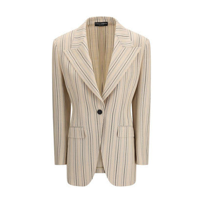Overcoat by Dolce & Gabbana for women in silk viscose & acetate multicolor, patterned & pinstripe showcases a enveloping silhouette, detailed with distinctive and a enveloping .