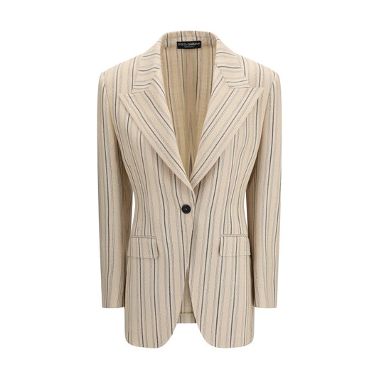Overcoat by Dolce & Gabbana for women in silk viscose & acetate multicolor, patterned & pinstripe showcases a enveloping silhouette, detailed with distinctive and a enveloping .
