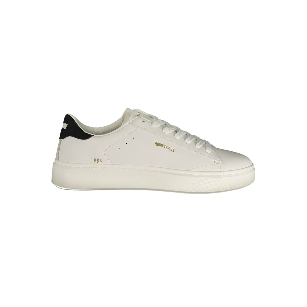 Sneakers by Gas for men in polyester & polyurethane black & white features an opulent silhouette from the Crisp Men's Low-Top Polyester & Polyurethane Sneakers collection, showcasing a signature low-top style with an opulent finish.