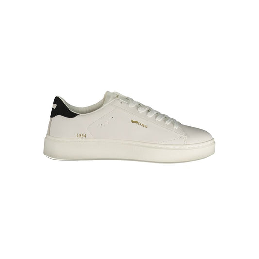 Sneakers by Gas for men in polyester & polyurethane black & white features an opulent silhouette from the Crisp Men's Low-Top Polyester & Polyurethane Sneakers collection, showcasing a signature low-top style with an opulent finish.