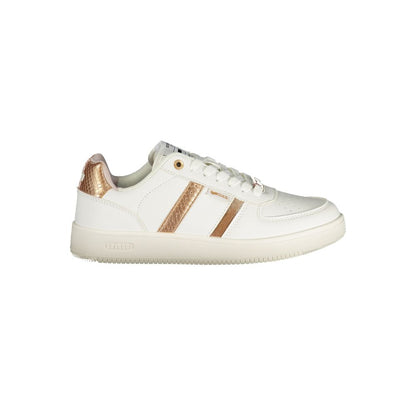 Athletic Sneakers by Gas for women in polyester polyurethane python leather bronze & white features an architectural silhouette from the Women's Athletic Polyester Polyurethane Python Leather Sneakers collection, showcasing a architectural athletic style for a architectural look.