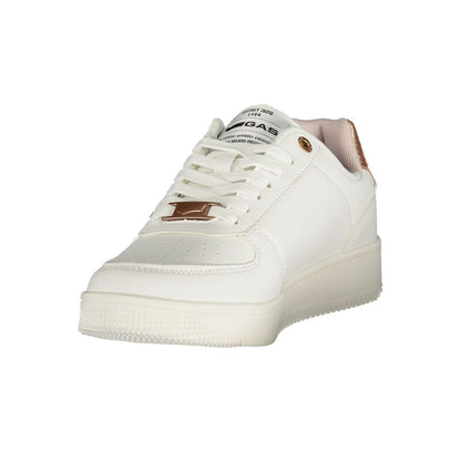 Athletic Sneakers by Gas for women in polyester polyurethane python leather bronze & white presents a sleek silhouette, perfectly capturing the athletic style essence of Women's Athletic Polyester Polyurethane Python Leather Sneakers with its sleek design and premium finish.