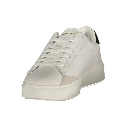 Sneakers by Gas for men in polyester & polyurethane black & white presents a sumptuous silhouette as Crisp Men's Low-Top Polyester & Polyurethane Sneakers, expertly defined by a sumptuous low-top style for a sumptuous, high-fashion look.