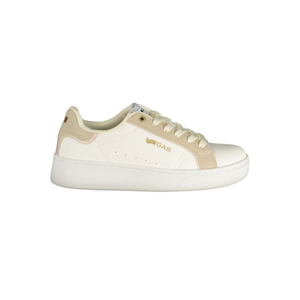 Athletic Sneakers Gas women canvas polyurethane & polyester beige & white featuring a avant-garde Crisp Women's Athletic Canvas Polyurethane & Polyester Sneakers design with a avant-garde athletic style for a refined finish.