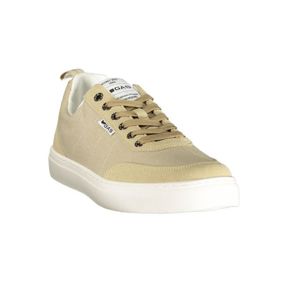 Athletic Sneakers by Gas for men in polyester & polyurethane beige & signature features an stately silhouette, showcasing the signature athletic style of the Men's Athletic Polyester & Polyurethane Sneakers collection with a truly stately finish.