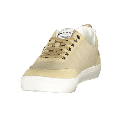 Athletic Sneakers by Gas for men in polyester & polyurethane beige & signature showcases an impeccable silhouette, defined by an impeccable athletic style design that perfectly captures the essence of the Men's Athletic Polyester & Polyurethane Sneakers.