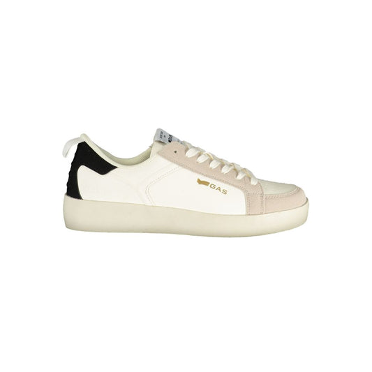 Athletic Sneakers by Gas for women in polyester & polyurethane black, gray & white showcases a architectural silhouette, artfully capturing the essence of the Women's Athletic Polyester & Polyurethane Sneakers with its signature architectural athletic style construction.