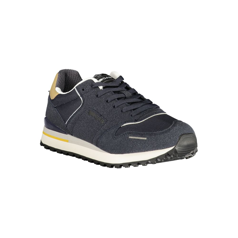Athletic Sneakers by Gas for men in polyester & polyurethane beige & blue showcases an impeccable silhouette, defined by an impeccable athletic style design that perfectly captures the essence of the Men's Athletic Polyester & Polyurethane Sneakers.