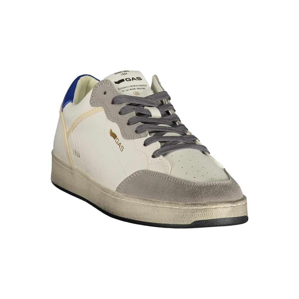Athletic Sneakers by Gas for men in polyester & polyurethane blue & white showcases an impeccable silhouette, defined by an impeccable athletic style design that perfectly captures the essence of the Men's Athletic Polyester & Polyurethane Sneakers.
