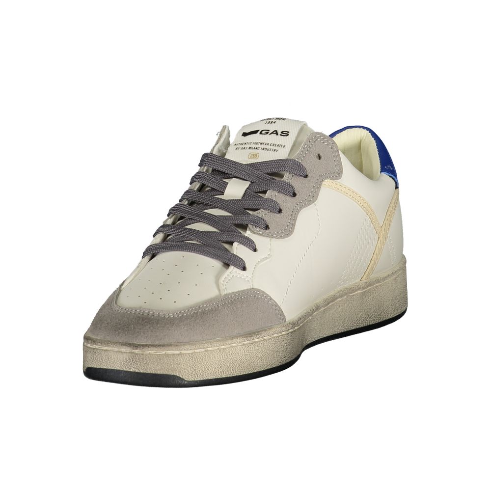 Athletic Sneakers Gas men polyester & polyurethane blue & white featuring a avant-garde Men's Athletic Polyester & Polyurethane Sneakers design with a avant-garde athletic style for a refined finish.