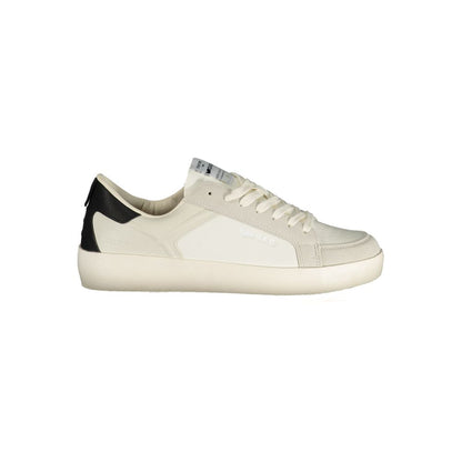 Athletic Sneakers by Gas for men in polyester black, white & print features an architectural silhouette from the Men's Athletic Polyester Sneakers collection, showcasing a architectural athletic style for a architectural look.