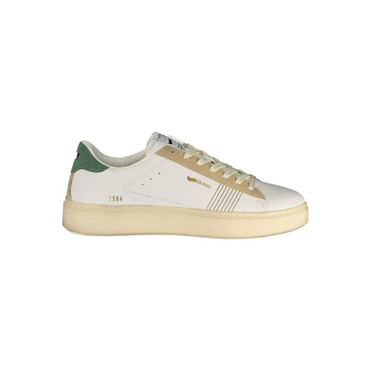 Athletic Sneakers by Gas for men in polyester beige, green, white & print presents a sleek silhouette, perfectly capturing the athletic style essence of Men's Athletic Polyester Sneakers with its sleek design and premium finish.