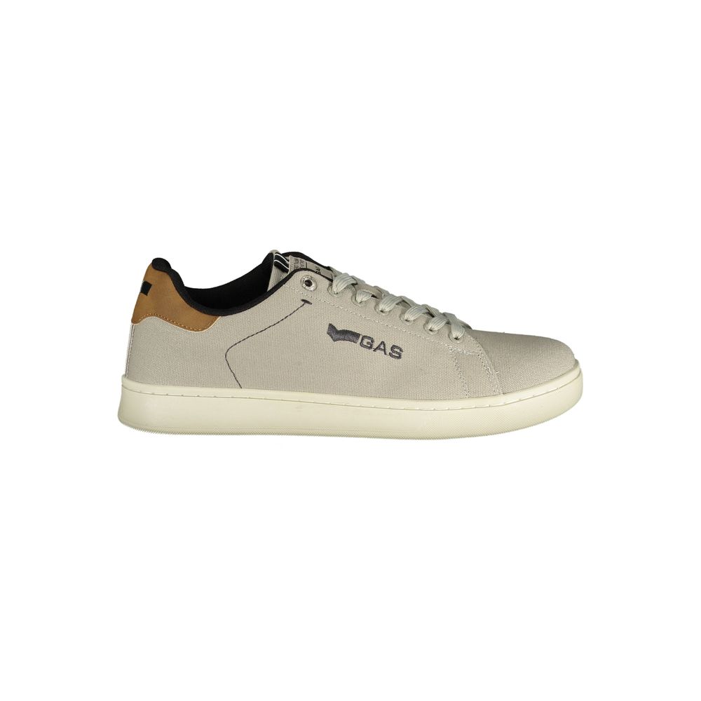 Athletic Sneakers by Gas for men in polyester brown & gray showcases a architectural silhouette, artfully capturing the essence of the Men's Athletic Polyester Sneakers with its signature architectural athletic style construction.