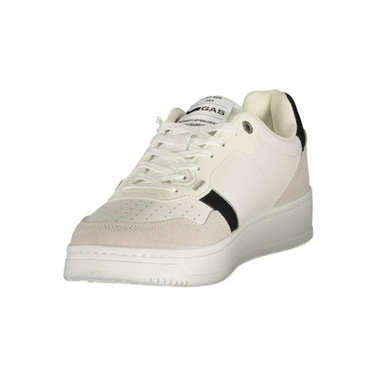 Athletic Sneakers by Gas for men in polyester black, white & print features an stately silhouette, showcasing the signature athletic style of the Men's Athletic Polyester Sneakers collection with a truly stately finish.