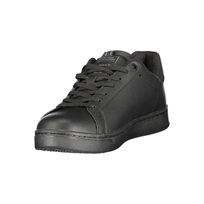 Athletic Sneakers by Gas for men in polyester black showcases an impeccable silhouette, defined by an impeccable athletic style design that perfectly captures the essence of the Men's Athletic Polyester Sneakers.