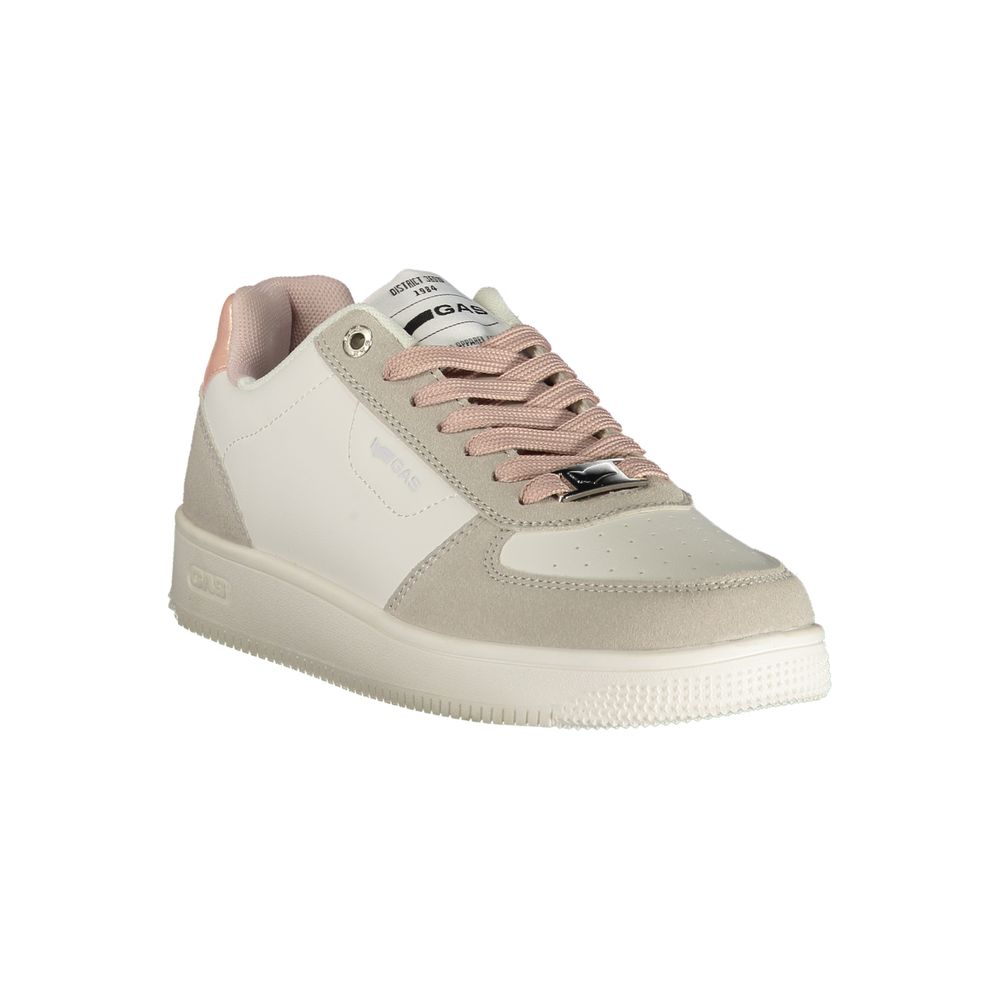 Gas Women's Athletic Polyester Sneakers - Pink White Print