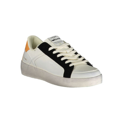 Athletic Sneakers by Gas for men in polyester black, orange, white & print features an architectural silhouette from the Men's Athletic Polyester Sneakers collection, showcasing a architectural athletic style for a architectural look.