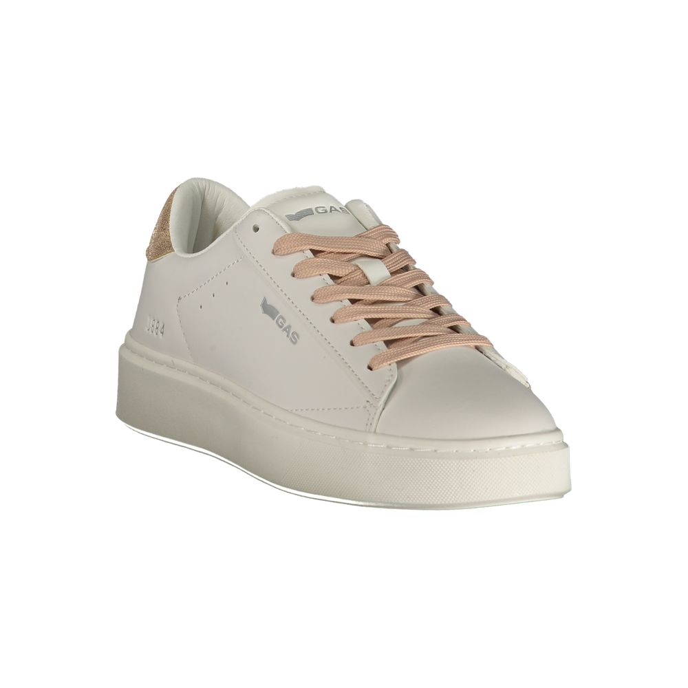 Athletic Sneakers by Gas for women in polyester bronze, white & print showcases an impeccable silhouette, defined by an impeccable athletic style design that perfectly captures the essence of the Women's Athletic Polyester Sneakers.