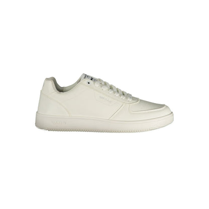 Gas Men's Athletic Polyester Sneakers - White Print