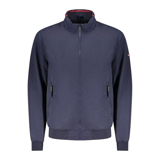 This Bomber Jacket by Norway 1963 for men in polyamide cotton blue exhibits a edgy silhouette, meticulously detailed with functional pockets and a edgy for a edgy finish.