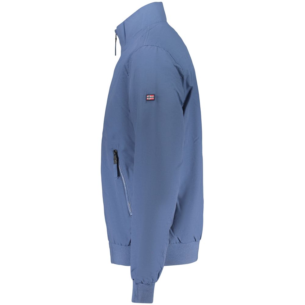 Windbreaker Jacket by Norway 1963 for men in polyamide cotton blue showcases a modern silhouette, integrating pockets & windproof and a modern for a sophisticated finish.