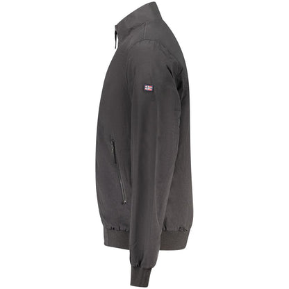 Bomber Jacket by Norway 1963 for men in cotton black features an contemporary silhouette, showcasing a sophisticated and contemporary pockets for a truly refined look.
