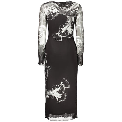 Dress by Desigual for women in polyester black & patterned features an cute silhouette, detailed with a and that elegantly flows into a cute long.
