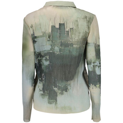 Shirt by Desigual for women in polyester green, patterned & print features an polished silhouette, showcasing a sophisticated and detail for a truly polished finish.