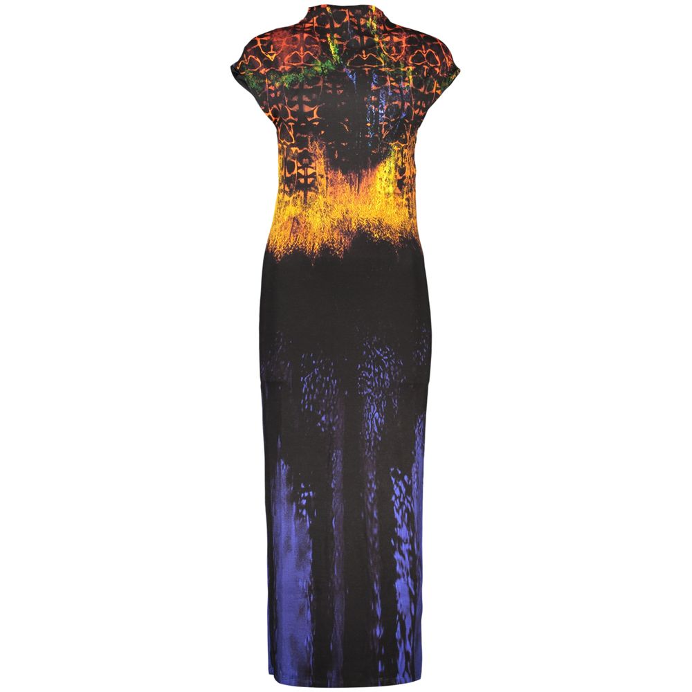 Dress by Desigual for women in elastane animal, black, patterned & print features an cute silhouette, detailed with a sleeveless and turtle neckline that elegantly flows into a cute long.