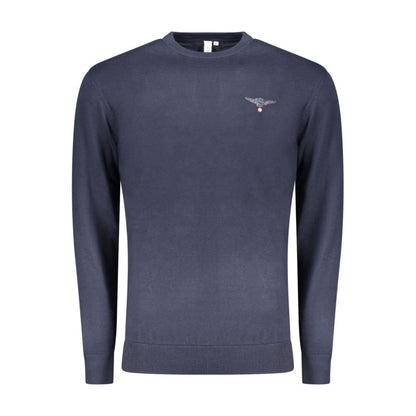 Sweatshirt by Accademia Militare for men in nylon cotton blue features an provocated silhouette, detailed with a provocated and a refined crew neckline for a sophisticated aesthetic.
